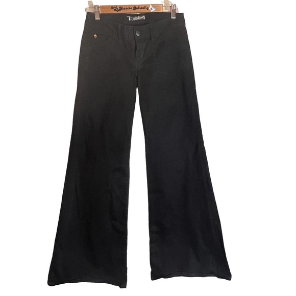 Hudson Jeans Denim - Vintage Hudson Black 70s style Wide Leg Boho Jeans 27